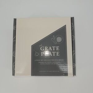 The Grate Plate Ginger Garlic Spice Grater 3-Piece Set with Peeler Green NIB
